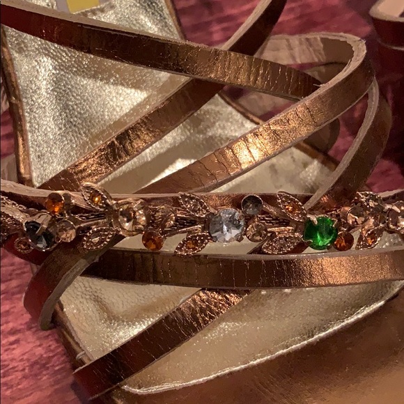 LEA FOSCATI MANAS Bedazzled Sandals made in Italy - Picture 4 of 6